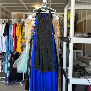 Black sparkle A-Line dress